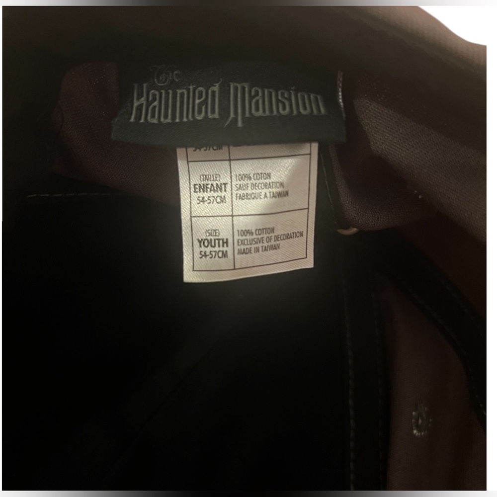 NWOT Disney Parks Haunted Mansion Welcome Foolish Mortals Youth Baseball Cap Hat - Picture 12 of 12